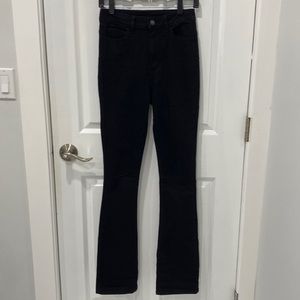 Black midrise flare jeans